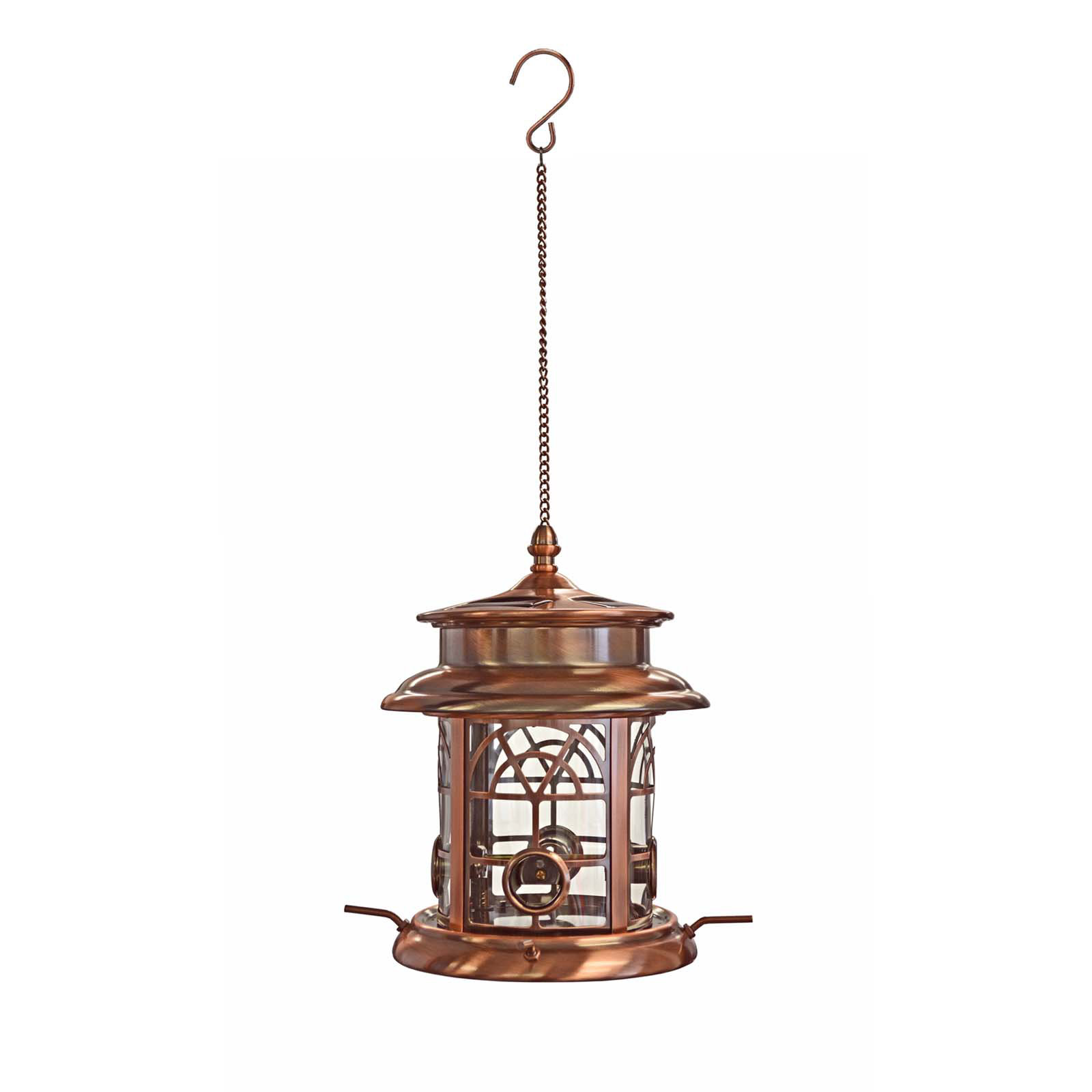 Norcross Solar Tube Bird Feeder, Antique Copper
