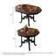 Table de salle à manger extensible 37,40 po en bois massif de forme octogonale à usage domestique