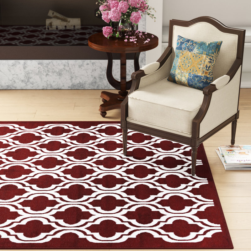 Tapis rouge / ivoire Allmon