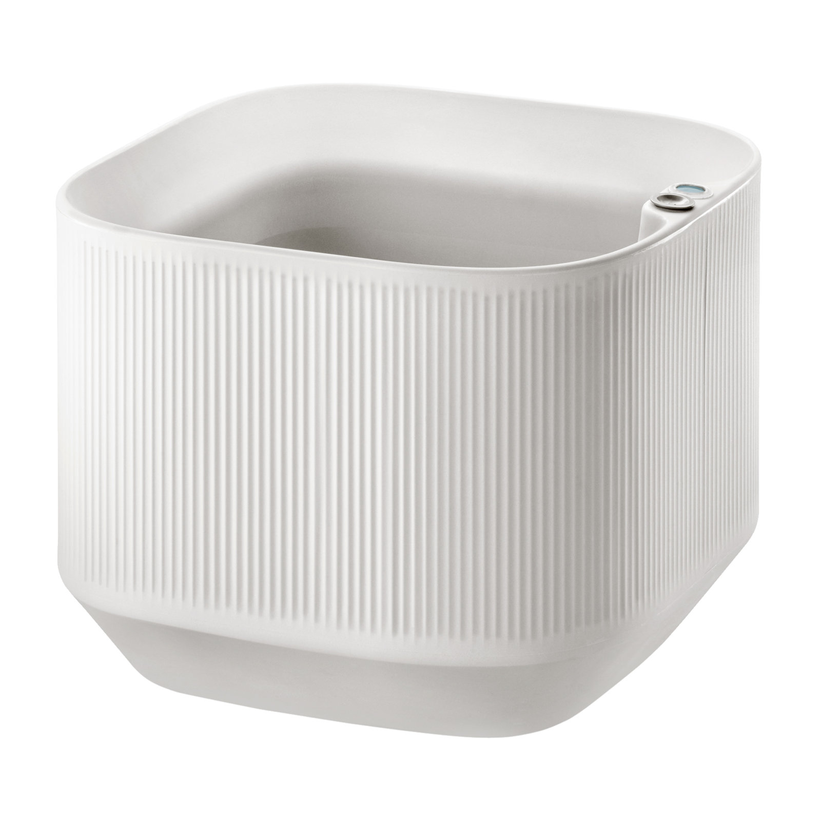Mod Self Watering Plant Box, Alpine White, 20" x 20" x 16"H - Low Square Plant Box