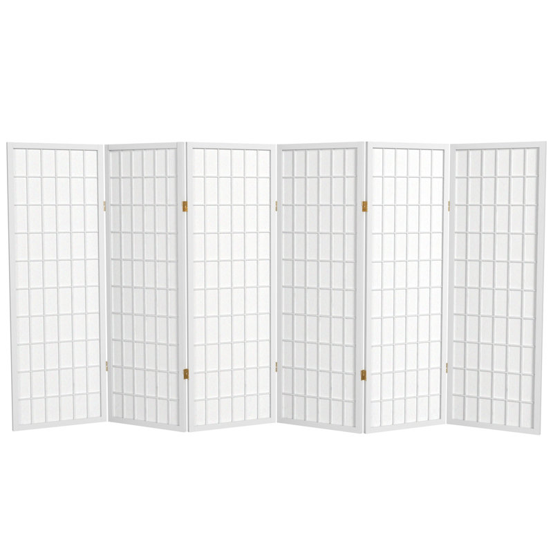 Écran court Shoji 50,75 "Alex, Blanc, 6 panneaux