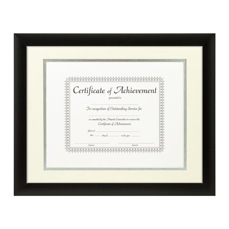 Lampkins Matte Picture Frame with Mat, Papyrus / Silver