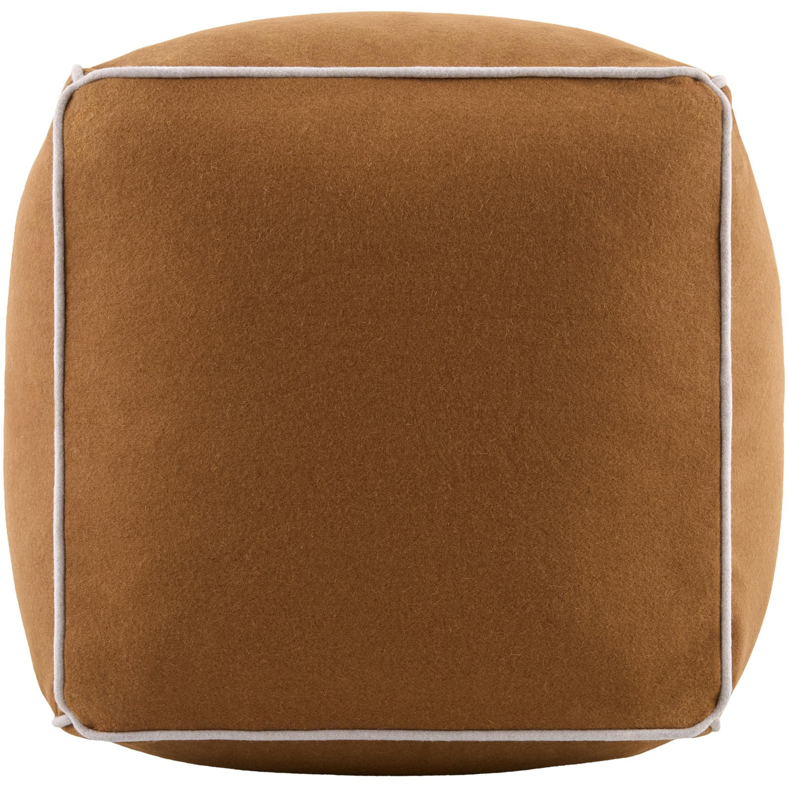 Ackerly 20" Pouffe, Brown/White