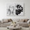 Graphisme Duo de bicyclettes et d'orignaux, bicyclettes, pop art expressif, gris, noir et blanc