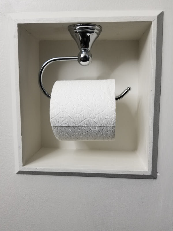 Porte-papier hygiénique encastré, Chrome chrome