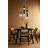 3 - Light Walnut/Black Cluster Pendant