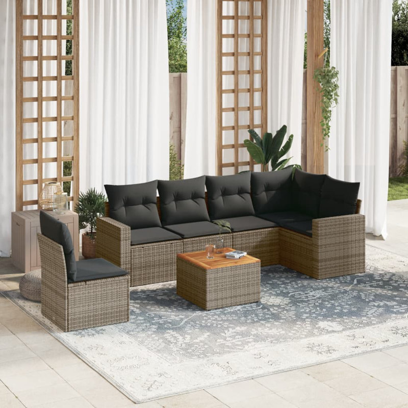 Vidaxl Garden Sofa Set Poly Rattan Large Modular Garden Sofa Set