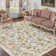 Aurelle Elegant Vintage Pomegranate Area Rug in Beige