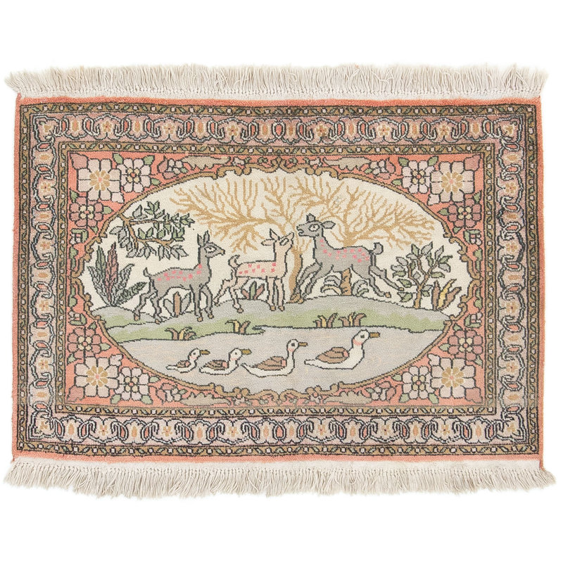 Hand Woven Orange/Light grey Indoor Rug
