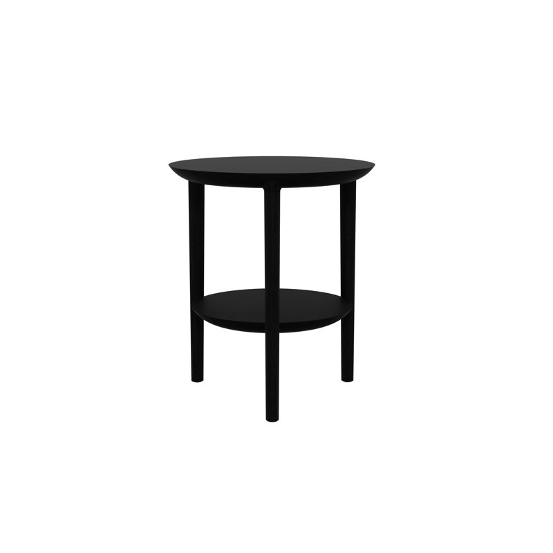 Bok Solid Wood End Table, Black