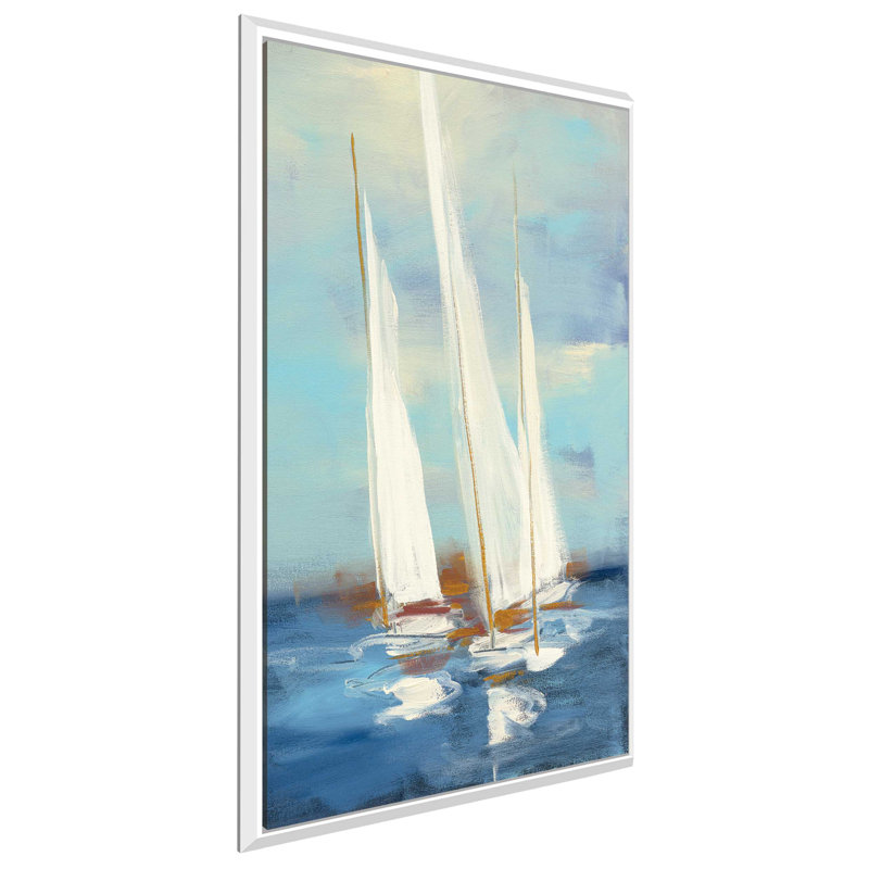 «Summer Regatta III», reproduction de peinture acrylique sur toile, H 30 po x l 18 po x P 1 po, Toile tendue