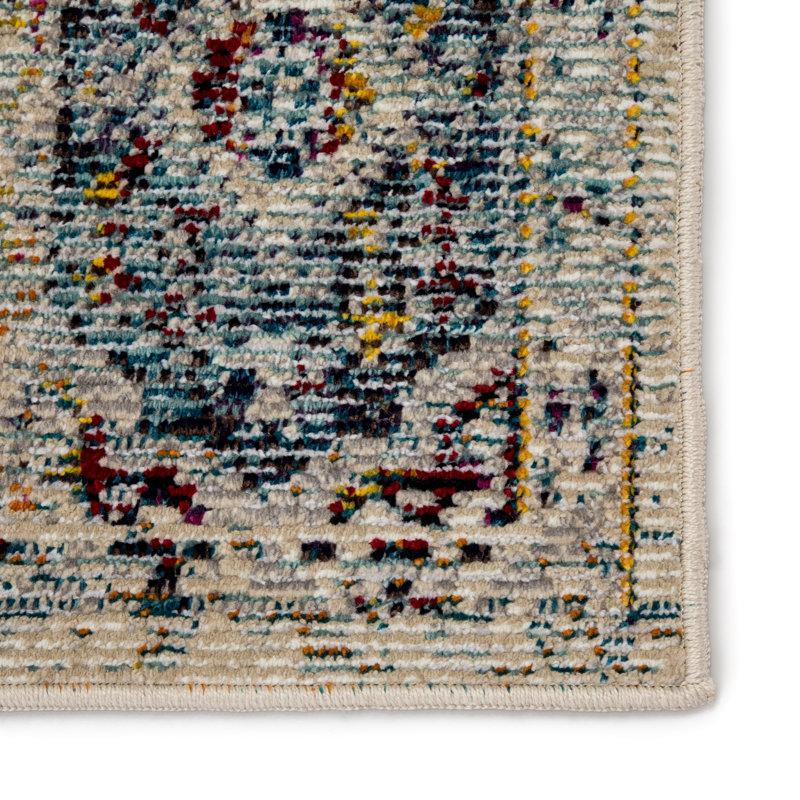 Tapis oriental beige / bleu Valletta, Rectangle 5 pi 3 po x 7 pi 6 po