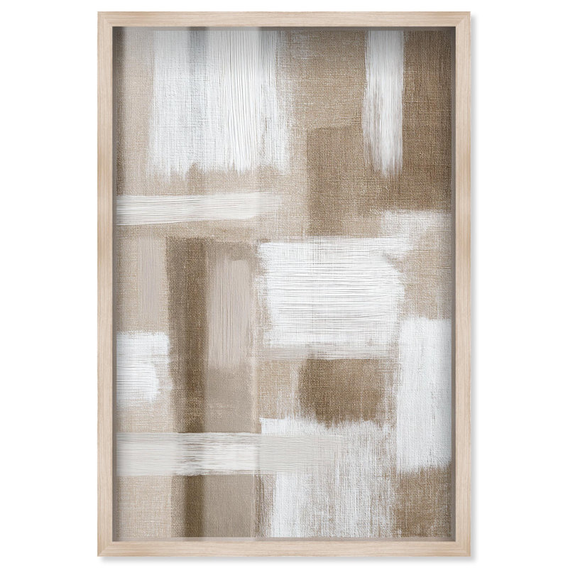 «Earth's Embrace I Shadowbox Print Boho» par Art Remedy, Crème, crème, H 55 po x l 37 po