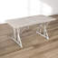 Table de cuisine extensible de style nordique, table de salle à manger extensible, avec base en tréteaux robuste