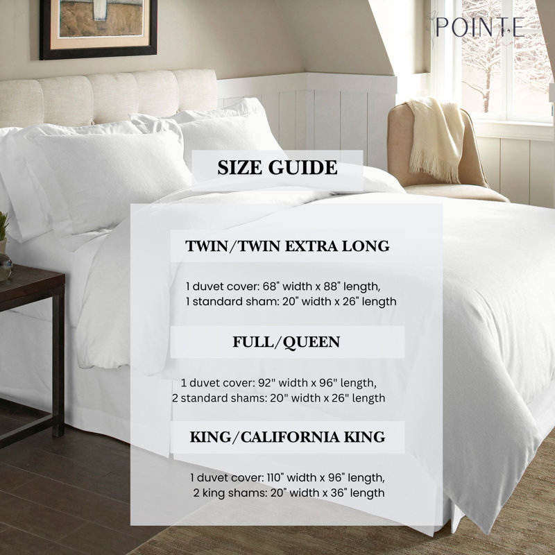 Ensembles de couette en flanelle de coton brossé 180 g / m² Pointehaven, Cachemire henné