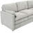  Cozy Oversized Upholstered Loveseat Cloud Sofa with Plush Double Cushion for Living Room, Light Grey