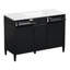 Meuble-lavabo autoportant 48 po avec 4 tiroirs, 2 portes, tablettes réglables et poignées noires-118472227-118472224