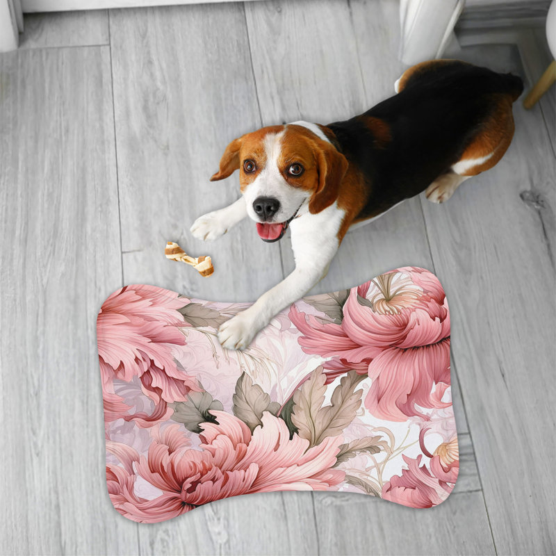 Tapis d'alimentation en forme d'os 1 pièce Soft Blossoms