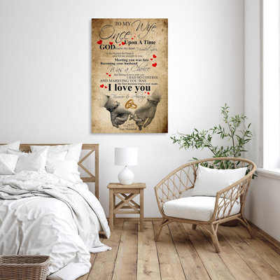 Mariage à ma femme, il était une fois «Love Your Husband», impression sur toile tendue
