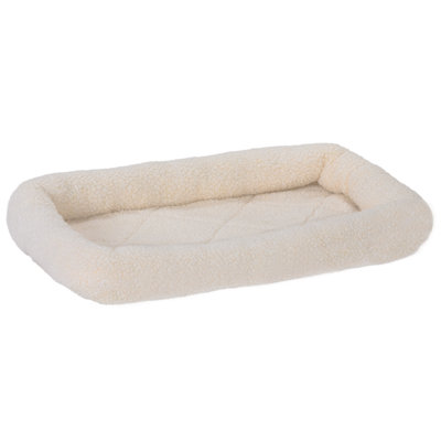 Faux Lambswool Crate Bolster Pet Bed