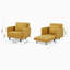 Fauteuil en polyester l 36,6 po Lekha-78968926