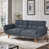 Dark Gray Black Linen selected