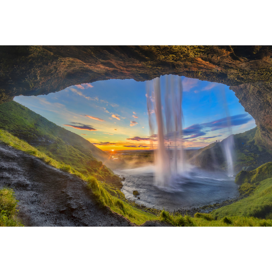 Seljalandsfoss Wasserfall in Island - Leinwandbild