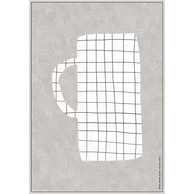 Cup 1 Print by Romina Gadler, 38" H x 26.5" W, White Canvas Framed