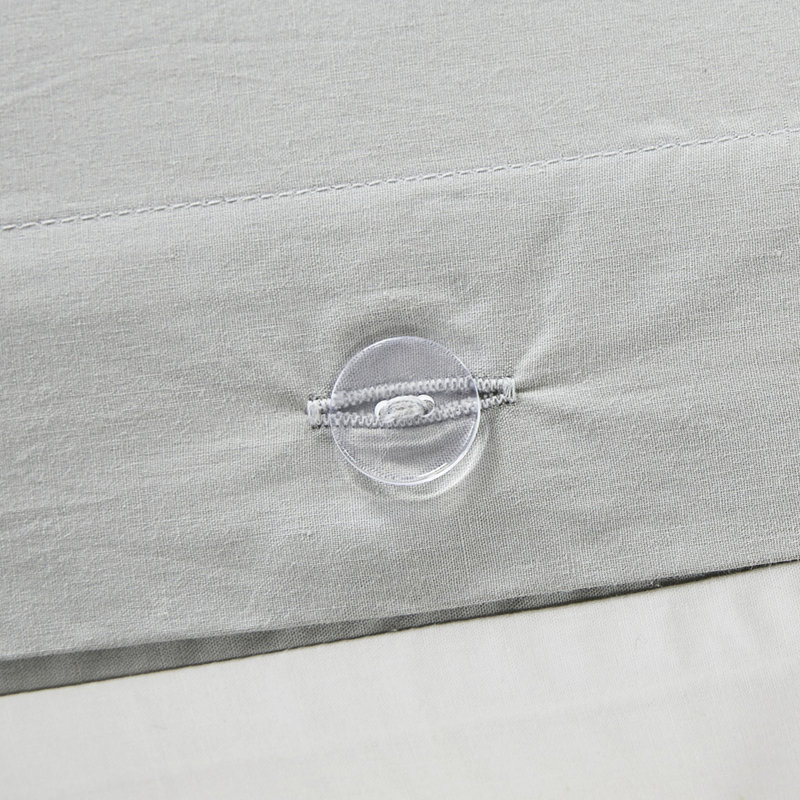 Housse de couette très grand / très grand en coton - Flair avec pampilles tendance et motif rayé