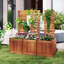Boîte à fleurs surélevée en bois pour jardin avec 2 treillis-330507553
