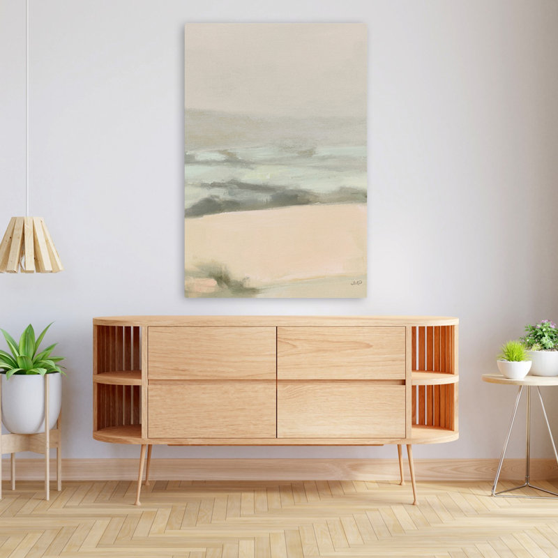 Dream Valley I Light Crop III contemporain contemporain gris paysage brun rosé, H 48 po x l 32 po
