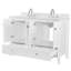 Meuble-lavabo double 49 po avec plateau en quartz Akshayan-977613513