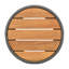 Table d'appoint pour l'extérieur en corde de rotin et bois d'acacia-577280092