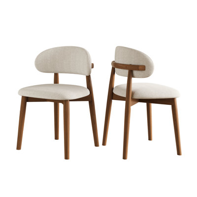 Solid Wood Upholstered Dining Chair（set of 2）