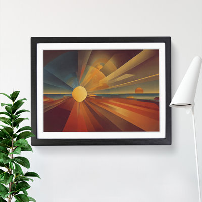 Abstract Sunset Sun Vol.5 - Framed Print