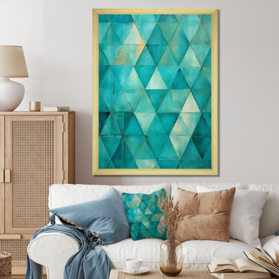 " Turquoise Triangles I "