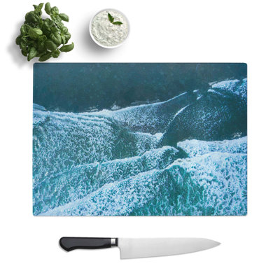 Tempered Glass San Francisco Beach Chopping Board