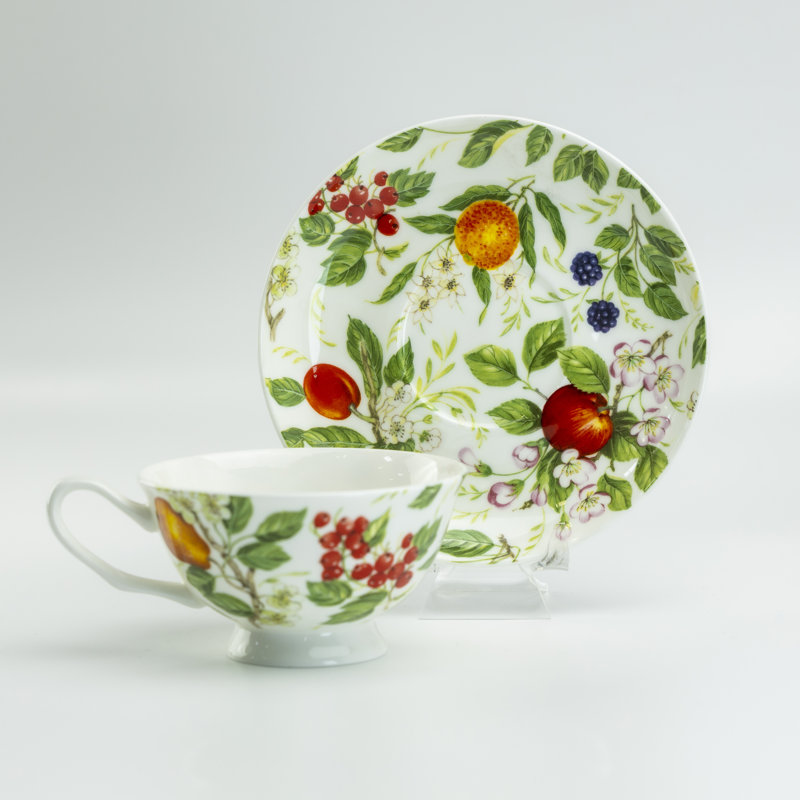 Bone China Teacup and Saucer