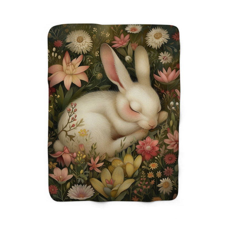 Couverture de lapin adorable, L 60 po x l 50 po