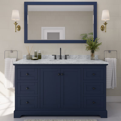 Avery 60'' Single Bathroom Vanity with Stone Top