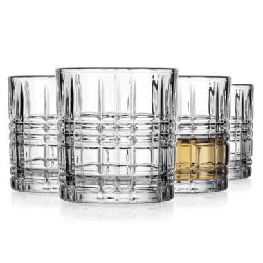 Lorren Home Trends 11 oz. Textured Double OlD Fashion Whiskey Glass (Set of  6) DJ-08 - The Home Depot