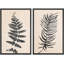 «Forest Fern Forest Forest Leaf Silhouette Nature Modern Art Rustic on Canvas», reproduction de 2 pièces-92285097-92285099
