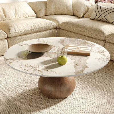 Table basse de salon avec table basse et piédestal