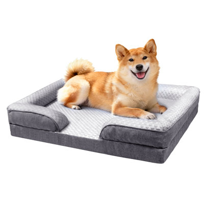 Cooling Dog Sofa Bed with Removable Washable Cover & Non-Slip Base – Summer Pet Couch