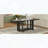 Rustic Extendable Dining Table Trestle Kitchen Table With Leaf-999082541
