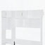 Lit escamotable double pleine grandeur avec bureau, armoire supérieure et tablettes de rangement, lit pliant peu encombrant, blanc -1469069940-1469069941