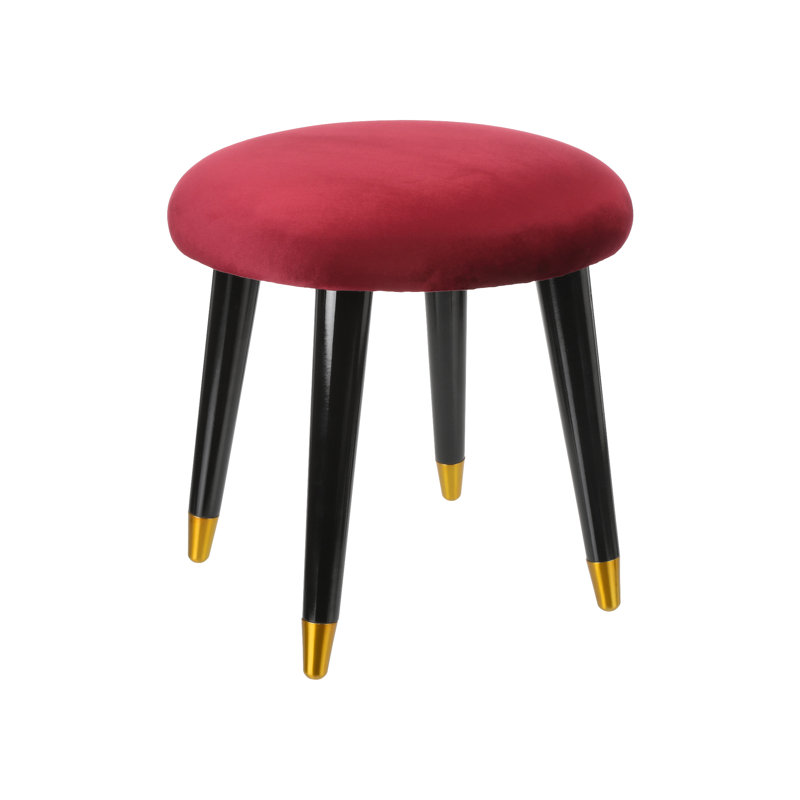 Emi Vanity Stool, Burgundy