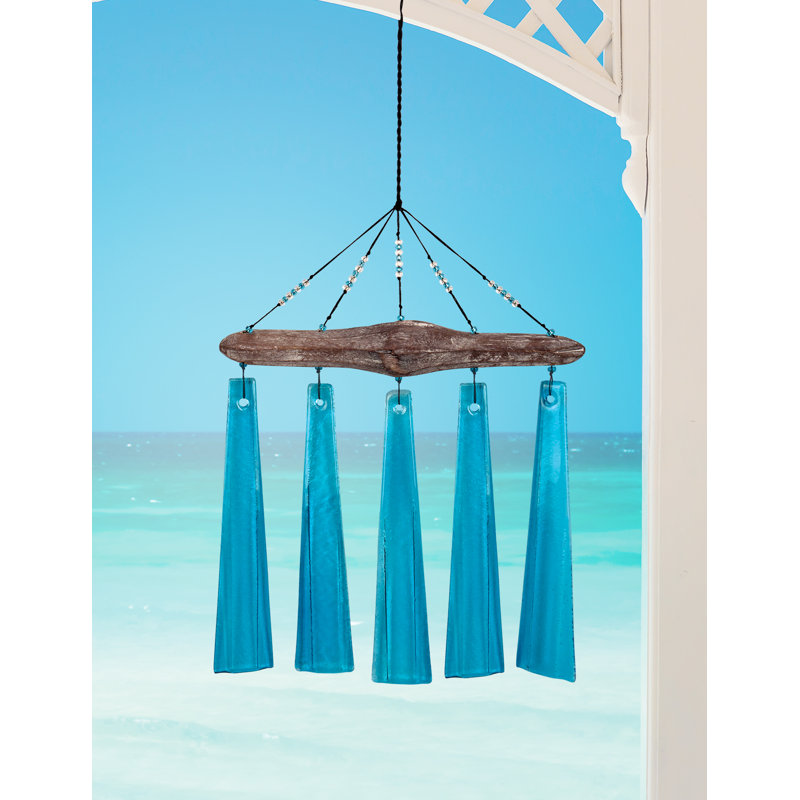 Carillon à vent en verre sea Anders, Turquoise