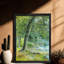 Décoration murale de luxe avec cadre en bois noir River Woods, œuvre d'art tendue dans un cadre noir-1282014764