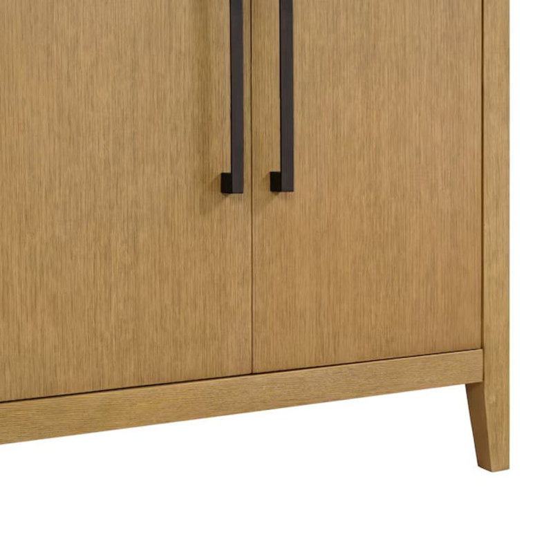 Chelsea 60" Double Bathroom Vanity Set, Brown Oak